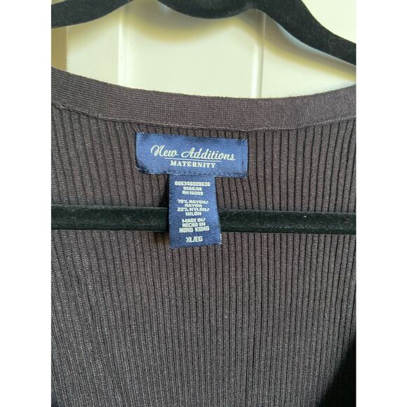 New Additions Womens Sweater Size XL Maternity Black Layered Ribbed Knit NEW - Picture 4 of 4
